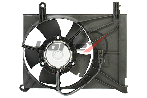 Вентилятор радиатора CHEVROLET LANOS 02- AC (с кожухом)